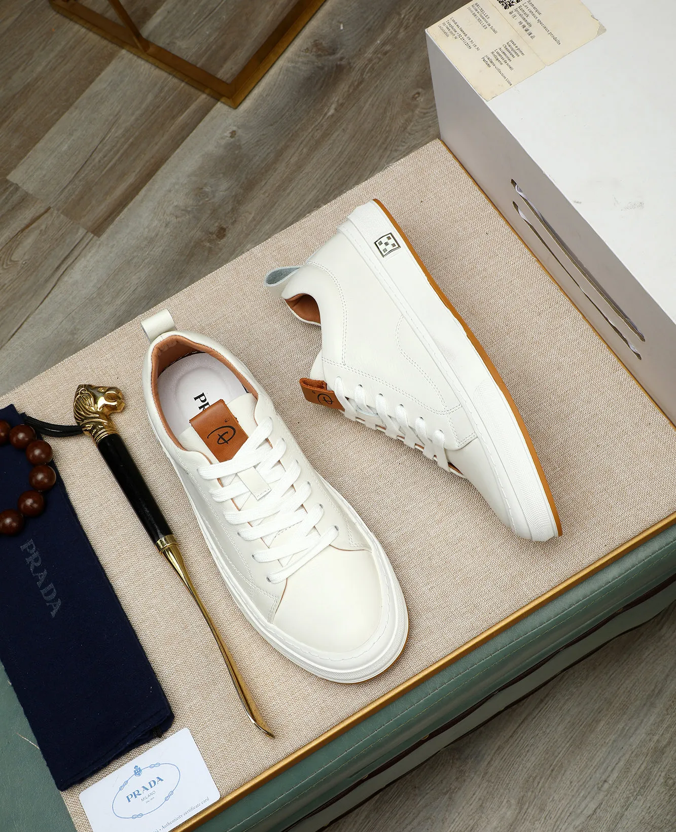 Men's men's shoes 💰420 high-end version. PRADA (Prada) men's casual style, compare the quality at the counter 🧚🏿♂️Imported cowhide fabric 🐎Water-dyed comfortable and soft cowhide lining for feet 🐂Genuine leather outsole with label 🎉 Size 38-44. Can be customized for 45💥🏆